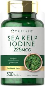 Sea Kelp Iodine | 225mcg | 500 Tablets | Non-GMO, Gluten Free | Traditional Herb Supplement | by Carlyle