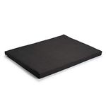 Basaho Zabuton Meditation Mat | Certified Organic Cotton Meditation Floor Mat | Yoga Meditation Mat Padded with Recycled Fibre Filling | Machine Washable Cover | Square Meditation Mat (Zen Black)