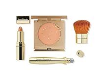 Jerome Alexander 50th Anniversary Complete 4 Piece Makeup Set - MagicMinerals Powder Foundation Gold Compact, Kabuki Brush, CoverAge Under Eye Concealer & CoverAge Roller Ball, Limited Edition (Dark)