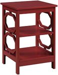 Convenience Concepts Omega End Shelves Table, Cranberry Red