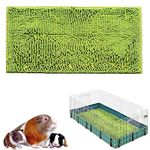 47x24 Guinea Pig Cage Liner Fleece Bunny Liner Bed House Pad Winter Warm Squirrel Hedgehog Rabbit Chinchilla Bed Mat Hamster Rat Cage Accessories, (Green)