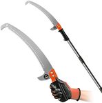 Walensee Pole Saws for Tree Trimming 14 FT Lightweight Manual Stainless Steel Extension High Pole Pruning Pole Saw with Blade for Trimmer Branches Pole Cutter Pole Pruner at Forestry Yard Garden Patio