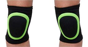 flexifit Knee pads for Dancing Skating Cycling Gymnastics Guard protector in moulded shape (Neon Green, L(Age12-15 yrs))