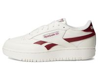 Reebok Women's Club C Double Revenge Tennis Shoes Chalk/Chalk/Classic Burgundy, Size 9