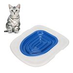 Cat Toilet Training Kit Removable Reusable Universal Cat Toilet Trainier Safe Cat Toilet Training System for Home for Pet Cat Cleaning(01)