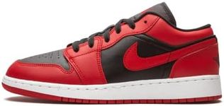 Nike Boys' AIR Jordan 1 Low (GS) Basketball Shoe, Gym Red Black White, 6 UK