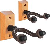 TechnoBuyers Guitar Wall Mount/Hanger/Holder/Hook/Stand Wooden Base + Fittings (2 pcs)