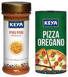 Keya Piri Piri Masala | Exotic Spices Blend for French Fries| 150gm & Keya Italian Pizza Oregano| 80gm