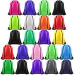 FEPITO 22 Pack Drawstring Bags String Backpack Bulk Sack Cinch Bag Sport Bags for School Gym Traveling