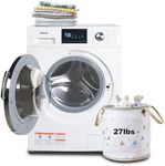 SMETA Compact Front Load Washer Washing Machine 2.8 cu. ft. Small Front Foading Space Saving Washer 24" with 36-Minute Quick Clothes Washing Machines RV Dorm Camper (2.8 cuft)