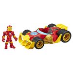 Super Hero Adventures Marvel Super Hero Adventures Iron Man Speedster, 5-Inch Figure and Vehicle Set, Collectible Toys for Kids Ages 3 and Up Multicolor