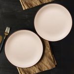 Freakway Stoneware Ceramic Dinner Plates (10.6 Inch) Set of 2 Pcs | Microwave Safe, Dishwasher Safe | Kitchen, Dining, Restaurants, Gifting | Ivory White