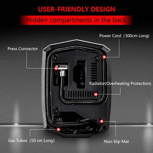 SYTUNG Digital Tyre Inflator – Portable Air Pump, Red