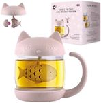 Cat Mug, Tea Cup with Fish Infuser,