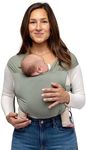 WildBird - Aerial Buckle Wrap - 0-6 Months - Standard (XS-XL) Acadian - Newborn Baby Carrier - Front Carry - Soft Fabric, Straps, Head Support, Padded Waist Belt - Baby Essentials - New Mom Gifts
