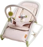 Tiny Love Boho Chic 2-in-1 Rocker with Removeable Toy Bar, Rocking or Stationary Modes and Folds Flat for Storage, Beige