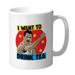 Funny Mug Music Lover Mug Fan Merch Freddie Mercury Mug Novelty Birthday Gift Him Her Joke Humour, Queen Parody Tea Coffee Rock Music - I Want to Drink Tea CMUG14