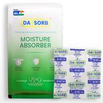 DAVSORB Dehumidifier Room Moisture Absorber Sachet for Home, Cars, Electronic items, Wardrobe & Shoe Racks | Fights Excess Moisture & Prevents Mould & Fungus; 50gm-pack of 5, White (Medium)