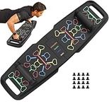 Push Up Board, 20 In 1 Foldable Press Up Boards Home Gym Equipment with Resistance Bands, Multi-function Fitness for Effectively Exercise the Muscle of the Upper Body Shoulders,Chest,Back and Triceps