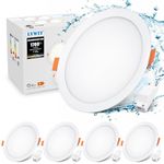 LVWIT Bathroom Ceiling Panels,16W Led Recessed Downlight Ceiling,Round Panel Light,Dimmable Led Spot Lights,1700LM,3000K,4000K,6500K,Led Downlights spotlights Ceiling for Living Room(4 PCS