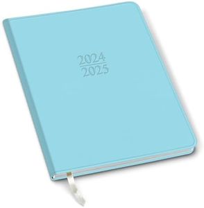 Gallery Leather Family Planner 2025 - Caribbean Aqua - 9x7"