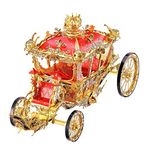 Piececool 3D Puzzle Metal Royal Carriage Models, Transportation Craft Model Kits for Adults to Build, 3D Puzzles Adult Teens for Stainless Steel, Home Decoration, Collection, 216 Pieces