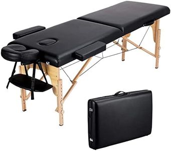 R A Products Portable Foldable 73 Inch Long 60Cm Wide Massage Spa Table Tattoo Bed with Carry Bag and 150 Kg Load Capacity (2-Section Wooden)