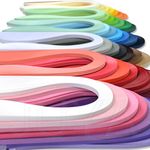 JUYA Single Color Paper Quilling Strips Set 42 Colors 100 Strips per Pack 2/3/5/7/10 mm Width Available 42 Colors, Width 3 mm