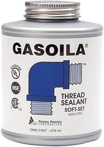 Gasoila - SS16 Soft-Set Pipe Thread Sealant with PTFE Paste, Non Hardening, -100 to 600 Degree F, 1 Pint Brush