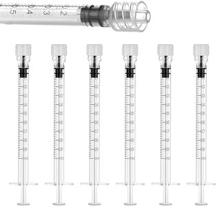 1 ml Luer Lock Syringe for Liquids, Syringe with Cap, 30 Pack Individually Wrapped