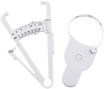 Xlihdzum Body Fat Caliper & Measuring Tape for Body - Skinfold Calipers & Body Fat Tape Measure Tool for Accurate BMI Measurement, Fitness & Weight Loss Tracking (Upgraded Design 2-Pack Set)