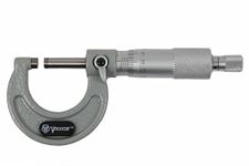 Yuzuki Outside Micrometer, 0-25 mm, Silver