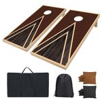 Classic Cornhole Set 4' x 2' or 3' x 2'Corn Hole Set with 8 Bean Bags, 2 Corn Hole Boards for Adults, Lawn, Yard, Outdoor Cornhole Boards Bean Bag Toss Game with Carrying Bag