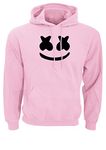 BAGHADBILLO Unisex Cotton Hooded Neck Sweatshirt (Marsh Print Hoodie_Baby Pink_M)