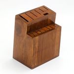 Roston Knife Holder Stand for Kitchen Universal Stand with 6 Slots Cutlery Holder Teak Wood (MODEL002) (MODEL003)