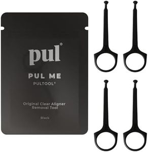 PUL Pack of 4 Reusable Clear Aligner Removal Tool — Compatible with Invisalign, Removable Braces, Retainers & Trays – Easy-to-Use Device Remover, Dental & Oral Hygiene Care Product – Black