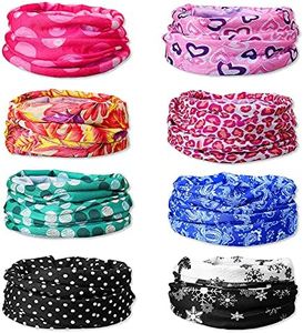 GOTRUST 8 Stück Gedruckt Bandanas Multifunktionstuch, Wahl Kopftuch, Stirnband Multifunktionstuch Schal UV Residenz für Yoga,Wandern,Reiten,Motorradfahren