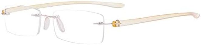 Eyekepper Readers Small Lenes Rimless Reading Glasses Yellow Arm +1.5