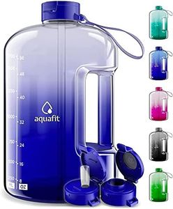 AQUAFIT Gourde 2l (2300 ml) avec Paille - Gourde graduée pour 1 Journee - Gourde Motivation - Bouteille d Eau Motivante avec Poignée - Idéale pour Transporter