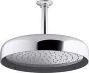 KOHLER 26291-CP Statement Round 12" Single-Function Rainhead, One-Spray Rain Shower Head, Rainfall Shower Head, 2.5 GPM, Polished Chrome