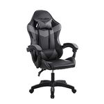 Panana Heavy Duty Gaming Reclining Racing Chair PU Leather Swivel PC Game Desk Chair (Grey)