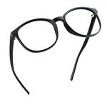 LifeArt Blue Light Blocking Glasses, Computer Reading Glasses, Gaming Glasses, TV Glasses for Women Men, Anti Glare (Black, No Magnification)