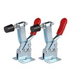 Saim Toggle Clamp Holding Capacity Vertical Quick Release Hand Tool Hold-Down Clamp (2Pcs, 201B 90Kg 198 Lbs)