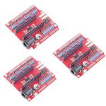 Hailege 3pcs Nano V3.0 IO Shield IO Shield I/O Expansion Board Added DC Power Meet Big Current Needed for IO Shield UNO NANO V3.0