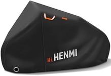 HENMI Bike Cover for 1or2 Bikes Waterproof Bicycle Cover Outdoor Bike Storage Covers XL 420D Heavy Duty Proof Cover for Bike,eBike, Mountain Bike, Road Bike, Hybrid Bike and More