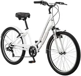 Schwinn Regioneer Womens Hybrid Comfort Bike, 26-Inch Wheels, 7 Speed, 16.5-Inch Steel Frame, Alloy Linear Brakes, White