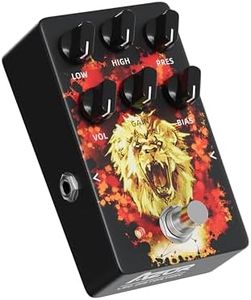 AZOR LEO DISTORTION High-Gain Guitar Distortion Pedal - Tilt-Angle Footswitch Design for Heavy Electric Guitar Music, True Bypass & Bias Knob (American/British Distortion)