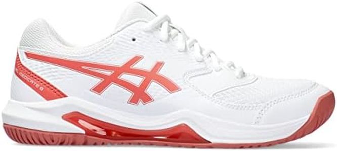 ASICS Women's Gel-Dedicate 8 Tennis Shoes, White/Light Garnet, 5.5