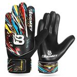 ZASH Goalkeeper Gloves for Kids, Youth & Adult Football Soccer Goalie Gloves with 4-mm Latex Palm and Double Wrist Protection (Black, Size 2 Suitable for 4 to 5 Year Old)