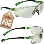 NoCry Lightly Tinted Anti Fog Safety Glasses for Men or Women with Scratch-Resistant Lenses - ANSI Z87.1 Certified with 100% UV Protection - Adjustable Temples and Nose Pad - Wraparound Design